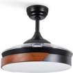 CREATE - WIND CLEAR - Stille 40W Plafondventilator Ø107 cm - Zwart & Donker hout - Met licht CREATE - WIND CLEAR - Stille 40W Plafondventilator Ø107 cm - Zwart & Donker hout - Met licht