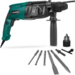 VONROC Boorhamer 800W – 3 Joule – SDS plus – 4 functies – Incl. tandkransboorkop en accessoires VONROC Boorhamer 800W – 3 Joule – SDS plus – 4 functies – Incl. tandkransboorkop en accessoires