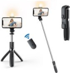 Selfie Stick Universeel - Met Ingebouwde LED Verlichting - Tripod - 3in1 SelfieStick - Bluetooth - Selfie Stick Tripod - iPhone - Samsung - Selfiestick Universeel Selfie Stick Universeel - Met Ingebouwde LED Verlichting - Tripod - 3in1 SelfieStick - Bluetooth - Selfie Stick Tripod - iPhone - Samsung - Selfiestick Universeel