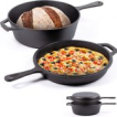 Chefarone Gietijzeren Pan - 2-in-1 Braadpan Inclusief Deksel - Geschikt Voor Alle Warmtebronnen Chefarone Gietijzeren Pan - 2-in-1 Braadpan Inclusief Deksel - Geschikt Voor Alle Warmtebronnen