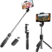 3 in 1 Selfie Stick Tripod - Zwart - Smartphone Vlog Tripod 3 in 1 Selfie Stick Tripod - Zwart - Smartphone Vlog Tripod