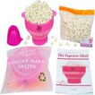 SilcoPoP 4in1 Popcorn Maker Bundle Roze - Siliconen Popcorn Popper Simpel & Opvouwbaar SilcoPoP 4in1 Popcorn Maker Bundle Roze - Siliconen Popcorn Popper Simpel & Opvouwbaar