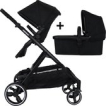 Deryan Evy Kinderwagen - Duo Kinderwagen - Uitbreidbaar - Inclusief reiswieg - Zwart Deryan Evy Kinderwagen - Duo Kinderwagen - Uitbreidbaar - Inclusief reiswieg - Zwart