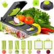 Multifunctionele groentesnijder - Mandoline - Uiensnijder - Groentensnijder - Keukensnijder - 15 delig Multifunctionele groentesnijder - Mandoline - Uiensnijder - Groentensnijder - Keukensnijder - 15 delig