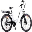 Myatu E-Bike heren en dames Lage Instap met 45 cm Aluminium Frame, 6 versnellingen, 250 Wh Afneembare Lithium Batterij 40-80 km Range, Trekking Ebike met 1.95 x 26 Inch Wiel (Wit, Urban) Myatu E-Bike heren en dames Lage Instap met 45 cm Aluminium Frame, 6 versnellingen, 250 Wh Afneembare Lithium Batterij 40-80 km Range, Trekking Ebike met 1.95 x 26 Inch Wiel (Wit, Urban)