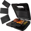 Tomado TGM2001S - Multigrill 3 in 1 - Inclusief tosti en wafelplaten - 750 watt - Zwart/RVS Tomado TGM2001S - Multigrill 3 in 1 - Inclusief tosti en wafelplaten - 750 watt - Zwart/RVS