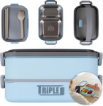 Triple J® Lunchbox - Broodtrommel - Lucht- & Lekvrij - Incl. Bestek - Magnetron & Vaatwasser Bestendig Triple J® Lunchbox - Broodtrommel - Lucht- & Lekvrij - Incl. Bestek - Magnetron & Vaatwasser Bestendig