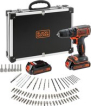 BLACK+DECKER BDCD18BAFC-QW Accuboormachine kit - 18V - 80 accessoires - incl. 2 accu's en lader BLACK+DECKER BDCD18BAFC-QW Accuboormachine kit - 18V - 80 accessoires - incl. 2 accu's en lader