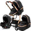 BrightWise Luxe Kinderwagen 3 in 1 van Voldoet aan alle Europese veiligheidscertificaten - Wandelwagen - Kinderwagen 3-in-1 incl autostoel - Kinderwagen maxi cosi – Buggy 3 in 1 - Newborn - Zwart BrightWise Luxe Kinderwagen 3 in 1 van Voldoet aan alle Europese veiligheidscertificaten - Wandelwagen - Kinderwagen 3-in-1 incl autostoel - Kinderwagen maxi cosi – Buggy 3 in 1 - Newborn - Zwart
