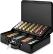 ACROPAQ Geldkistje - Premium, Geldkist met sleutel, 30 x 25 x 9 cm - Geldkluis met muntsorteerder - Zwart ACROPAQ Geldkistje - Premium, Geldkist met sleutel, 30 x 25 x 9 cm - Geldkluis met muntsorteerder - Zwart