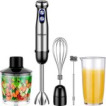 Safecourt Kitchen 6-delige Staafmixer Set - 1000 Watt - Hakmolen - 20 Snelheden - Inclusief Melkopschuimer & Maatbeker Safecourt Kitchen 6-delige Staafmixer Set - 1000 Watt - Hakmolen - 20 Snelheden - Inclusief Melkopschuimer & Maatbeker