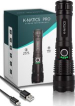 K-NATICS PRO Militaire LED Zaklamp - 2500 lumen - 5000mAh Batterij - USB-C Oplaadbaar - 2 Jaar Garantie! K-NATICS PRO Militaire LED Zaklamp - 2500 lumen - 5000mAh Batterij - USB-C Oplaadbaar - 2 Jaar Garantie!