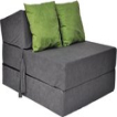 Luxe logeermatras - grijs - opvouwbaar matras - 200 x 70 x 15 - met groene kussens Luxe logeermatras - grijs - opvouwbaar matras - 200 x 70 x 15 - met groene kussens