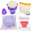 SilcoPoP 4in1 Popcorn Maker Bundle Paars - Siliconen Popcorn Popper Simpel & Opvouwbaar SilcoPoP 4in1 Popcorn Maker Bundle Paars - Siliconen Popcorn Popper Simpel & Opvouwbaar