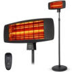 LifeGoods Terrasverwarmer - Elektrisch - 2000W - Hangend en Staand - Incl. Afstandbediening - 3 Standen - Zwart LifeGoods Terrasverwarmer - Elektrisch - 2000W - Hangend en Staand - Incl. Afstandbediening - 3 Standen - Zwart