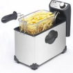 Bestron friteuse met koude zone, frituurpan met mand, inclusief kijkvenster en traploos instelbare temperatuurregelaar, 2000W, 3,5 L, kleur: rvs Bestron friteuse met koude zone, frituurpan met mand, inclusief kijkvenster en traploos instelbare temperatuurregelaar, 2000W, 3,5 L, kleur: rvs
