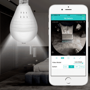 SDETER Lamp Lamp Draadloze IP Camera Wifi 960 P Panoramisch FishEye Home Security CCTV Camera 360 Graden Nachtzicht Ondersteuning 128 GB