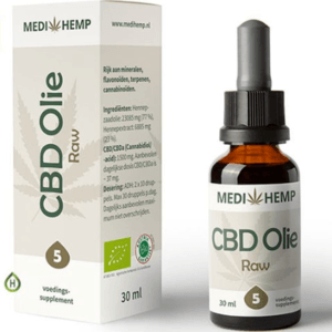 MediHemp CBD Olie Raw CO2 Extractie 5% CBD 30ml