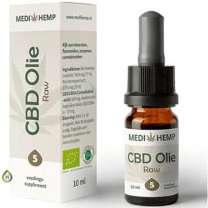 Medihemp CBD olie RAW (5%) BIO 10ml
